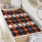 Halloween Themed Argyle Pattern Print Changing Pad Cover