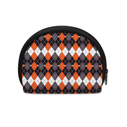 Halloween Themed Argyle Pattern Print Coin Purse