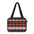 Halloween Themed Argyle Pattern Print Double Strap Bible Bag