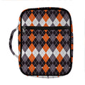 Halloween Themed Argyle Pattern Print Front Pocket Bible Bag