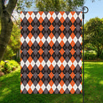 Halloween Themed Argyle Pattern Print Garden Flag