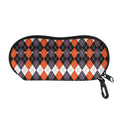 Halloween Themed Argyle Pattern Print Glasses Case