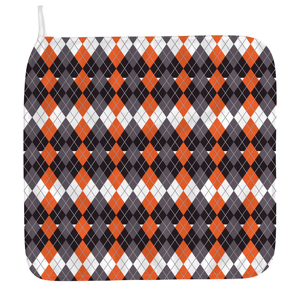 Halloween Themed Argyle Pattern Print Hand Towel