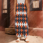 Halloween Themed Argyle Pattern Print Harem Pants
