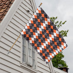 Halloween Themed Argyle Pattern Print House Flag