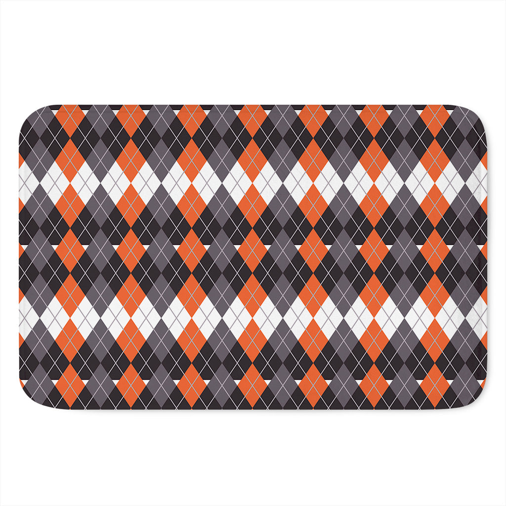 Halloween Themed Argyle Pattern Print Indoor Door Mat
