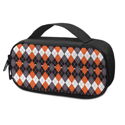 Halloween Themed Argyle Pattern Print Insulin Cooler Travel Case
