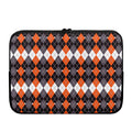 Halloween Themed Argyle Pattern Print Laptop Sleeve