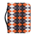 Halloween Themed Argyle Pattern Print Leather Bible Cover