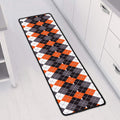 Halloween Themed Argyle Pattern Print Long Kitchen Mat