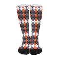 Halloween Themed Argyle Pattern Print Long Socks