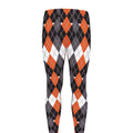 Halloween Themed Argyle Pattern Print Men's Leggings