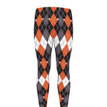 Halloween Themed Argyle Pattern Print Men's leggings