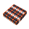 Halloween Themed Argyle Pattern Print Outdoor Seat Cushion Cover
