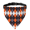 Halloween Themed Argyle Pattern Print Over The Collar Dog Bandana