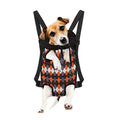 Halloween Themed Argyle Pattern Print Pet Carrier Backpack