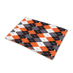 Halloween Themed Argyle Pattern Print Pet Cooling Mat Cover