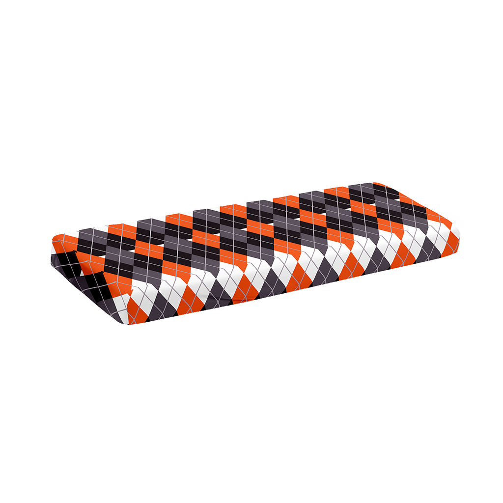 Halloween Themed Argyle Pattern Print Piano Keyboard Cover