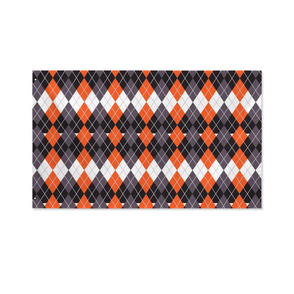 Halloween Themed Argyle Pattern Print Polyester Flag