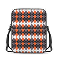 Halloween Themed Argyle Pattern Print Rectangular Crossbody Bag