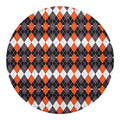 Halloween Themed Argyle Pattern Print Round Blanket