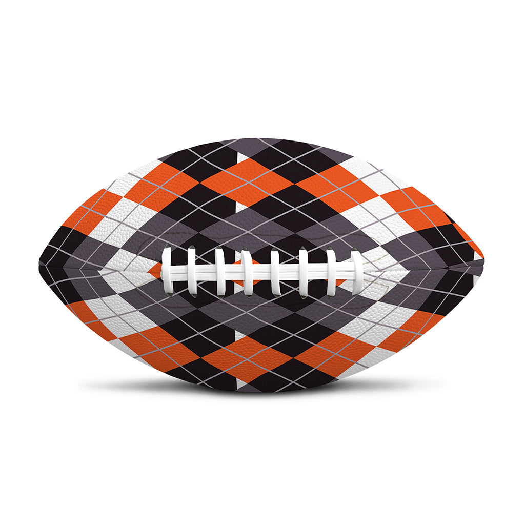 Halloween Themed Argyle Pattern Print Rugby Ball
