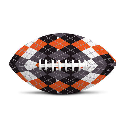 Halloween Themed Argyle Pattern Print Rugby Ball