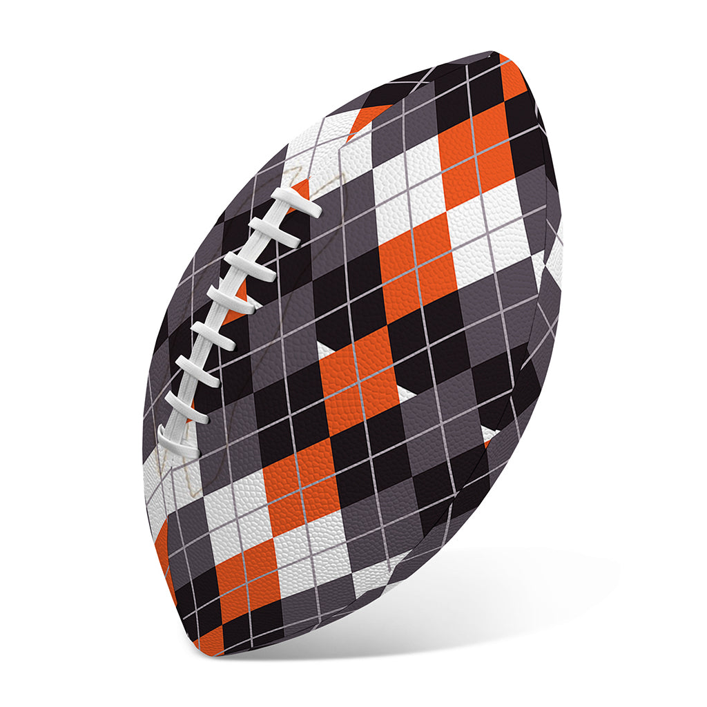 Halloween Themed Argyle Pattern Print Rugby Ball