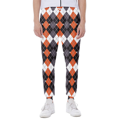 Halloween Themed Argyle Pattern Print Scuba Joggers