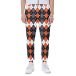 Halloween Themed Argyle Pattern Print Scuba Joggers