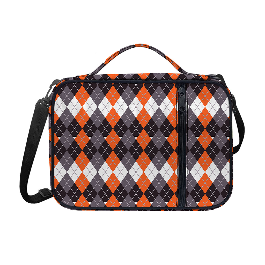 Halloween Themed Argyle Pattern Print Shoulder Strap Bible Bag
