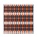 Halloween Themed Argyle Pattern Print Silk Bandana