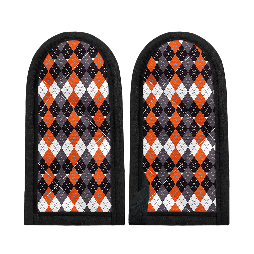 Halloween Themed Argyle Pattern Print Skillet Handle Cover