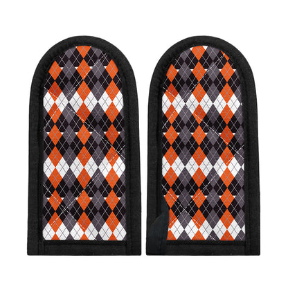 Halloween Themed Argyle Pattern Print Skillet Handle Cover