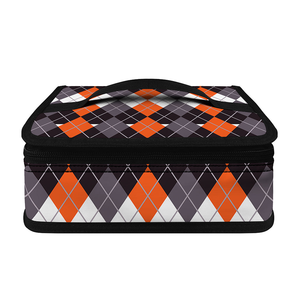 Halloween Themed Argyle Pattern Print Small Lunch Bag