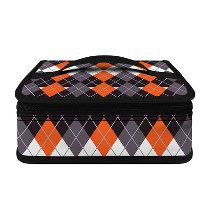 Halloween Themed Argyle Pattern Print Small Lunch Bag