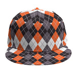 Halloween Themed Argyle Pattern Print Snapback Cap