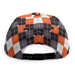 Halloween Themed Argyle Pattern Print Snapback Cap