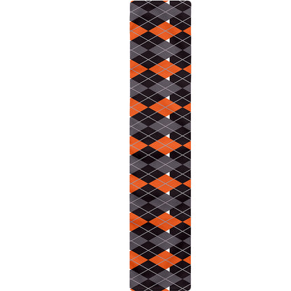 Halloween Themed Argyle Pattern Print Table Runner