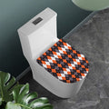 Halloween Themed Argyle Pattern Print Toilet Lid Cover