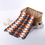 Halloween Themed Argyle Pattern Print Towel