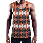 Halloween Themed Argyle Pattern Print Training Tank Top