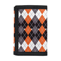 Halloween Themed Argyle Pattern Print Trifold Wallet