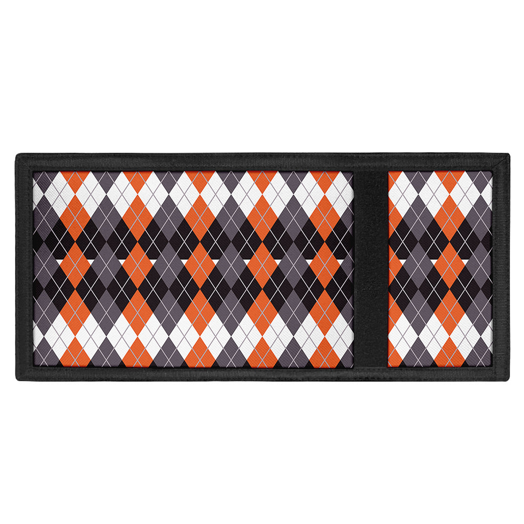 Halloween Themed Argyle Pattern Print Trifold Wallet