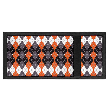 Halloween Themed Argyle Pattern Print Trifold Wallet