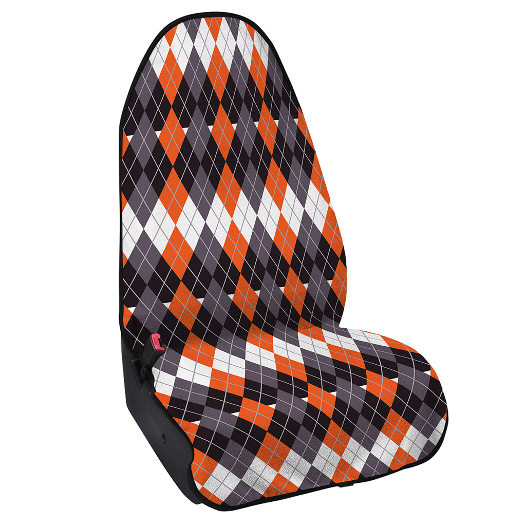 Halloween Themed Argyle Pattern Print Waterproof Car Seat Cover