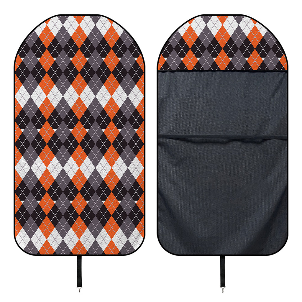 Halloween Themed Argyle Pattern Print Waterproof Car Seat Cover