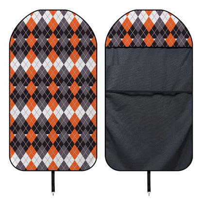 Halloween Themed Argyle Pattern Print Waterproof Car Seat Cover