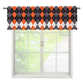 Halloween Themed Argyle Pattern Print Window Valance