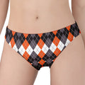 Halloween Themed Argyle Pattern Print Women's Panties